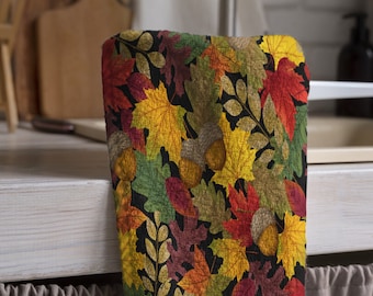 Autumn Kitchen Hand Towel, Fall Leaves Tea Towels, Autumn Tea Towel, Autumn Kitchen Decor, Thanksgiving Kitchen Table Decor Tea Towel