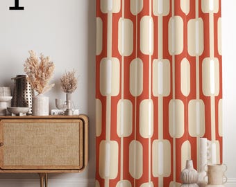 レトロカーテン、ミッドセンチュリーモダンカーテン、レトロ