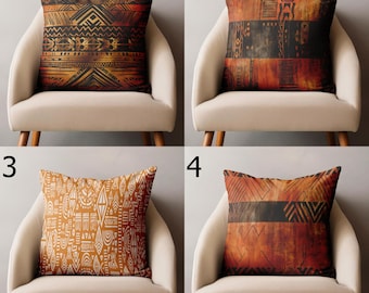 Funda de almohada étnica, funda de cojín auténtica, funda de almohada tribal africana, fundas de almohada africanas coloridas, funda de cojín con estampado africano