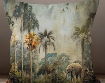 Forest & Mountain Inspired Cushion Covers, Wild Scenic Pillow Covers, Vintage Landscape Pillow Cover, Artistic Landscape Pillowcase