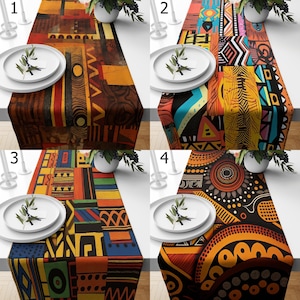 Runner da tavolo in panno di fango africano, runner da tavolo geometrico etnico, runner da tavolo africano in panno di fango, decorazioni da tavolo tribali africane, decorazioni da tavolo etniche