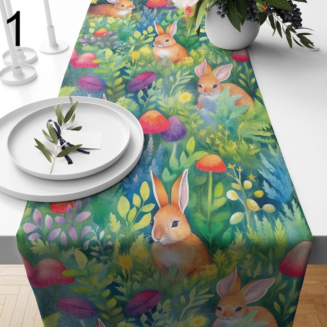 Runner Da Tavolo Con Fiori Di Bufalo - 40x180 Cm, Primavera, Decorazione Casa - Foto 2