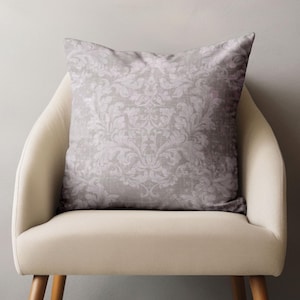 Damask Pillow Covers, Elegant Damask Throw Pillow Covers, Damask Floral Cushion Cover, Baroque Style Digital Printed Pillow Cover