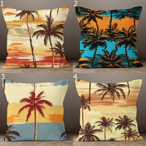 Hawaii Pillow Covers, Palm Tree Pillow Sham, Tropical Palm Leaves Throw Pillow Covers, Tropical Hawaii Palm Tree Cushion Covers