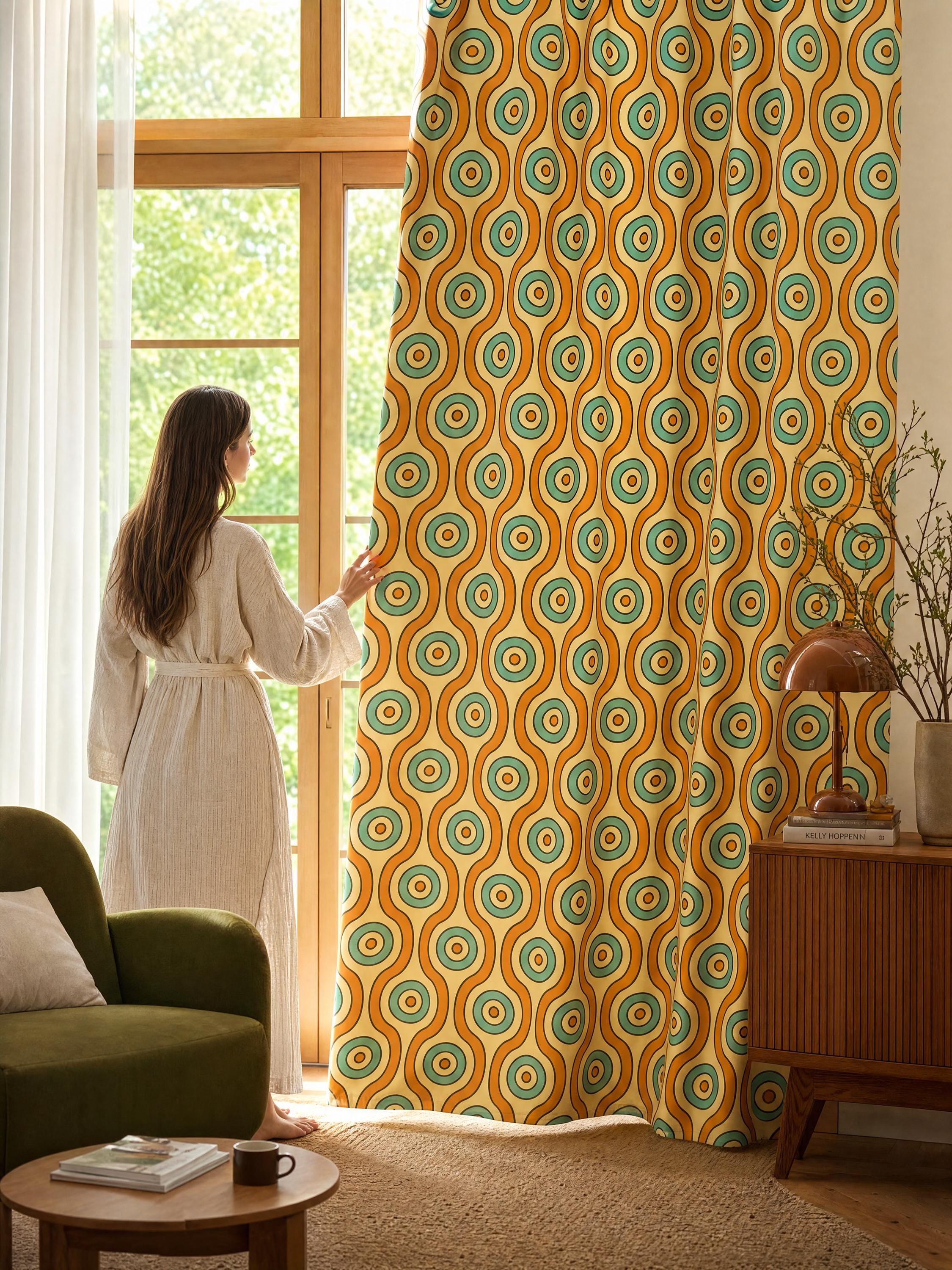 80sヴィンテージ ふりふりラジオとアイス柄のパステルカーテン 1980s 1990s curtains - Etsy 日本