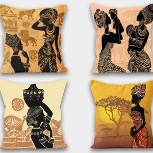 African Women Pillowcase, Ethnic Home Decor, African Ethnic Cushions, African Lifestyle Cushions, Home Decor, African Pillow, Cushion