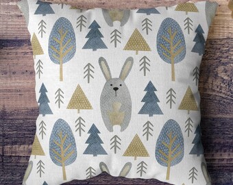 Christmas Scandinavian Winter Cushion Cover, Xmas Winter Animals Scandinavian Pillow Case, Scandinavian Folk Pillow Covers, Xmas Deer Pillow