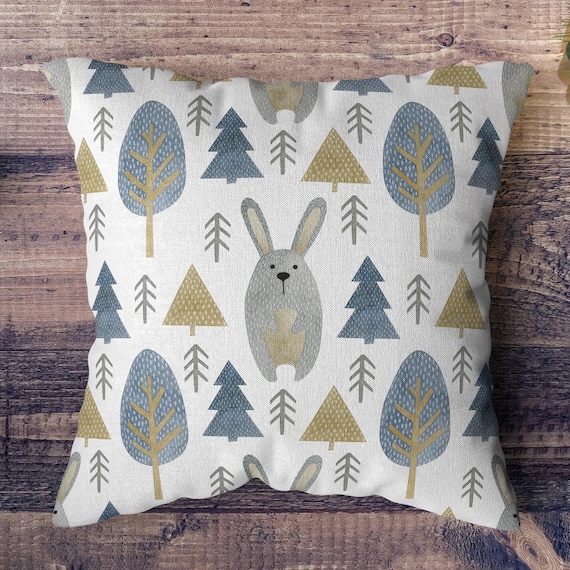 Christmas Scandinavian Winter Cushion Cover, Xmas Winter Animals Scandinavian Pillow Case, Scandinavian Folk Pillow Covers, Xmas Deer Pillow
