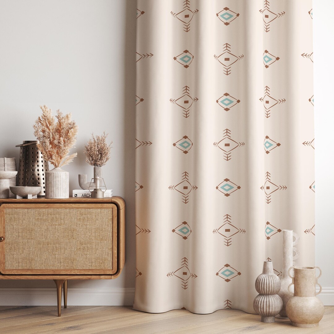 Modern Ethnic Window Curtains, Native American Tribal Curtains ...