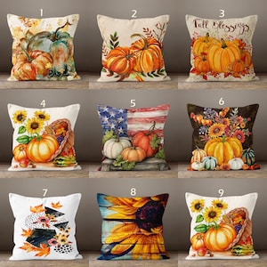 Funda de almohada de calabaza de Halloween, linda funda de almohada de calabaza de Halloween, funda de cojín con bendición de otoño, decoración del hogar de Acción de Gracias, decoración del hogar con calabaza