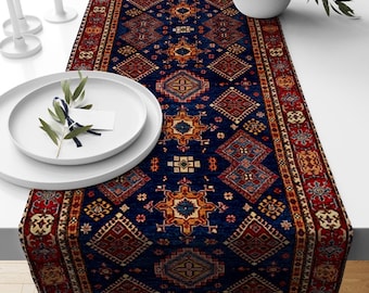 Ethno-Tischläufer, Kelim Tischläufer, Vintage Tischläufer, Vintage Tischläufer, Vintage Tischdekoration