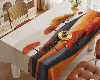 Herbst-Tischdecke Von Horaldaily – 150 X 260 Cm, Aquarell-Design Mit Kürbissen Für Erntedank & Party