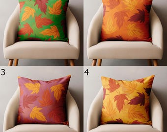 Funda de almohada con estampado de hojas de otoño, decoración otoñal para el hogar