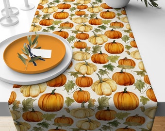 Autumn Pumpkin Table Runner, Thanksgiving Table Runner, Pumpkin Table  Runner, Fall Table Runner, Fall Home Decor, Thanksgiving Gift