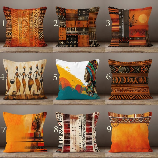 Etnische kussenslopen, tribale kussenhoezen, Afrikaanse kunst tribale kussensloop, etnische geometrische tapijtkussensloop, authentieke kussensloop