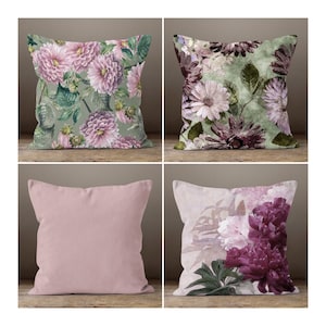 Kussensloop roze bloemen, kussensloop bloemen, kussen zomertrend, decoratieve kussensloop, woondecoratie, kussenhoes digitale print