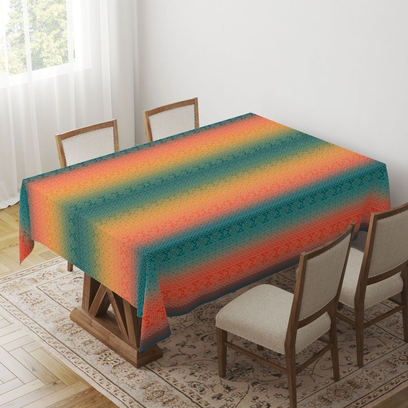 Ethnic Boho Tablecloth Rug Tablecloth Kilim Rug Print Etsy