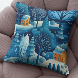 Vintage Christmas Pillow Covers, Christmas Pine Tree Cushion Cover, Modern Vintage Xmas Pillow Cover, Holly Pine Tree Pillow Cover 5