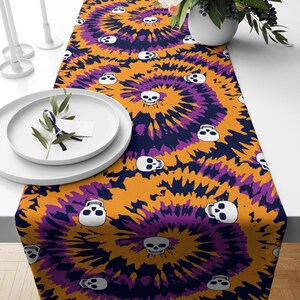 Camino de mesa de Halloween, Camino de mesa espeluznante de Halloween, Camino de mesa de calabaza de Halloween, Regalo de Halloween, Decoración de mesa para fiesta de Halloween imagen 2