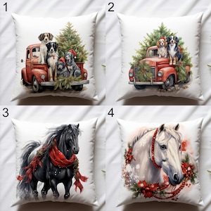 Weihnachts-Lastwagen-Kissenbezug, Weihnachtshunde Kissenbezug, Weihnachts-Kiefern-Kissenbezug, Weihnachtspferde-Kissenbezug, Weihnachtstiere-Kissenbezug