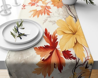 Fall Leaves Table Runner, Thanksgiving Fall Table Runner, Autumn Table Runner, Fall Table Decor, Thanksgiving Gift, Thanksgiving Party Table