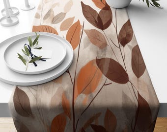 Camino de mesa con hojas de otoño, camino de mesa de otoño para Acción de Gracias, camino de mesa otoñal, decoración de mesa de otoño, regalo de Acción de Gracias, mesa para fiesta de Acción de Gracias