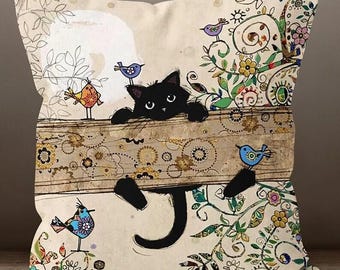 Funda de almohada de gato, funda de almohada de gato adorable, almohada con estampado animal, fundas de almohada con estampado animal, fundas de almohada para mascotas