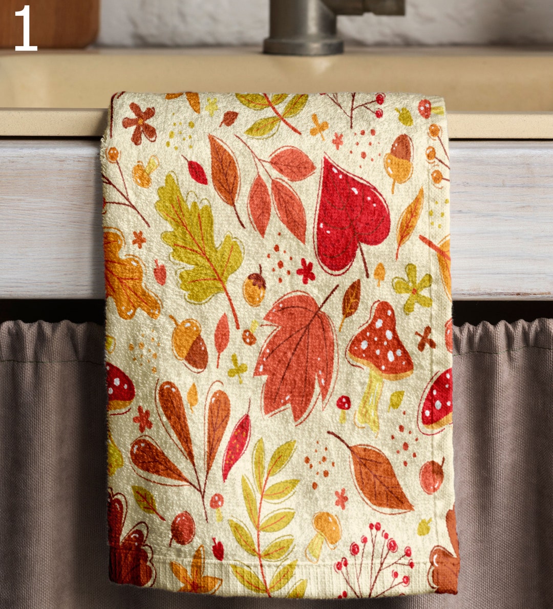 Fall Leaves Kitchen Towel, Autumn Decor Tea Towels (16x24 In) - Etsy