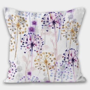 Lavender Floral Throw Pillow Cover, Purple Flowers Cushion Cover, Floral Throw Pillow Cover, Spring Floral Pillow, Lilac Floral Home Decor 3