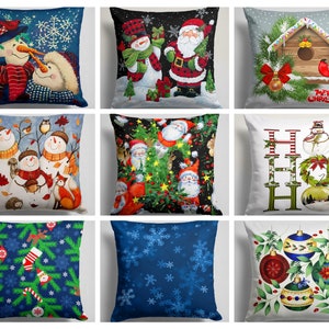 Christmas Pillowcase, Xmas Holiday Throw Pillow, Christmas Pillow Cover, Xmas Holiday Decor, Christmas Decor, New Year&#39;s Gift