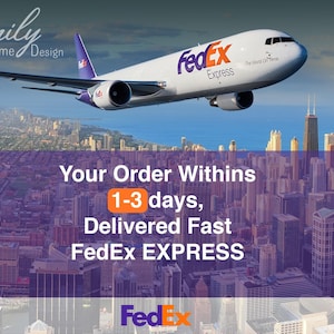 A FedEx Express cargo plane flying over a cityscape, with the text "Your Order Within 1-3 days, Delivered Fast FedEx EXPRESS" overlaid on the image.