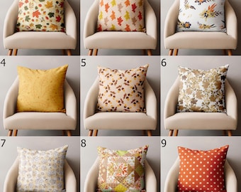 Funda de cojín con hojas de otoño, funda de cojín otoñal, funda de cojín de Acción de Gracias, decoración del hogar con hojas de arce de temporada