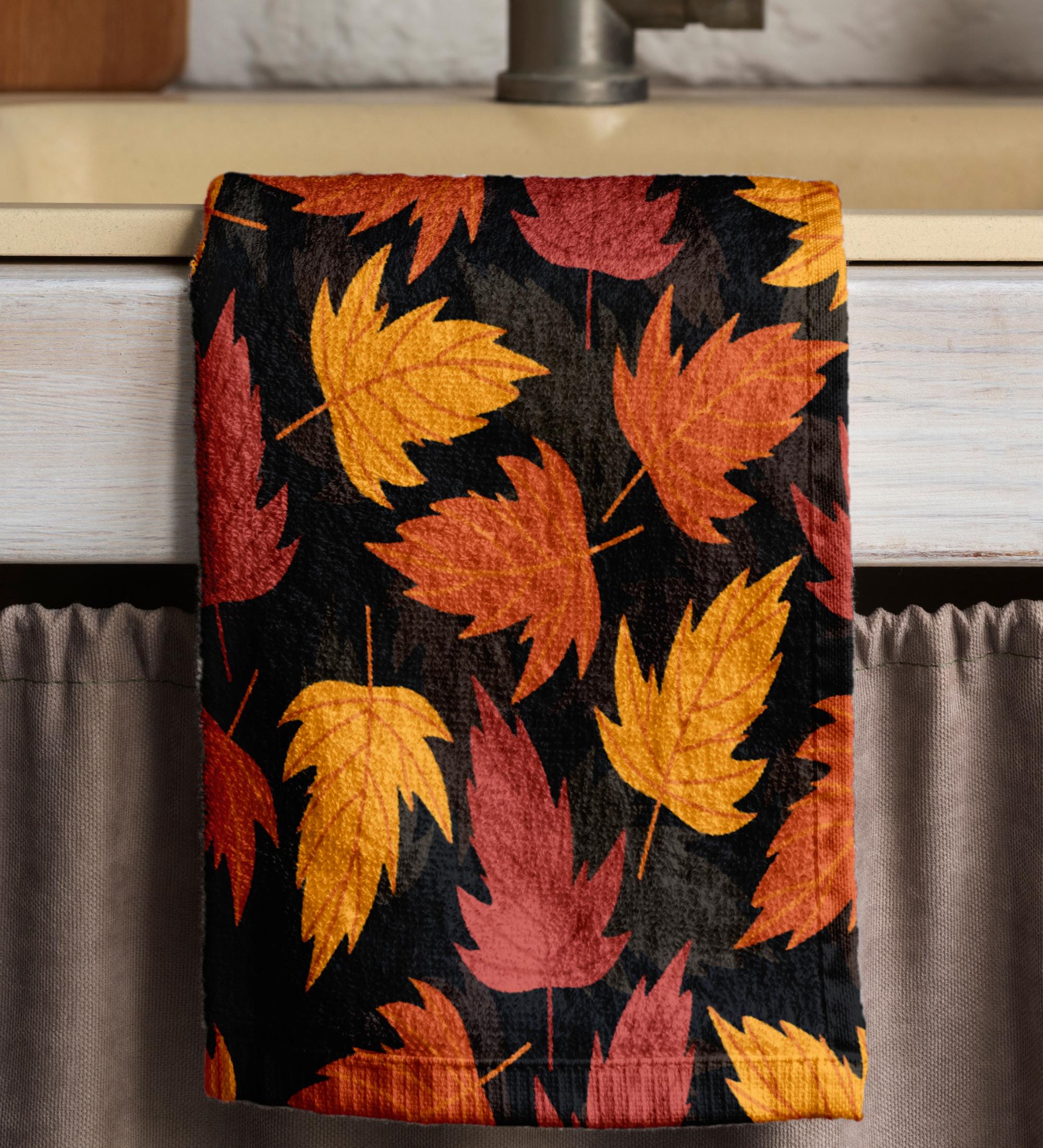 Exatta Herbst Geschirrtücher Mit Kürbismuster - 2er Set 40x60cm Für Thanksgiving Deko