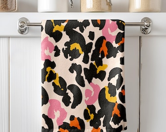Serviette à motif léopard, torchons de cuisine guépard