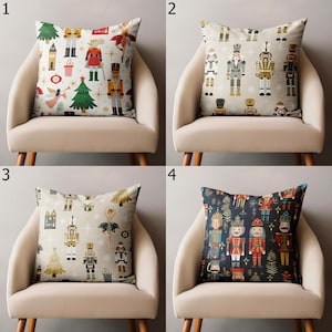 Fundas de cojín de soldado cascanueces de Navidad, fundas de cojín de cascanueces de Noel, funda de almohada de soldado cascanueces de Navidad, linda funda de almohada de Noel