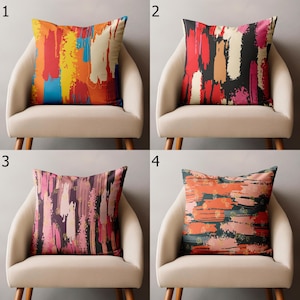Colorful Retro Throw Pillow Cover, 70s Retro Pillow Covers, MCM Pillowcase, Retro Pillow Covers, Mid Century Geometric Cushion Covers