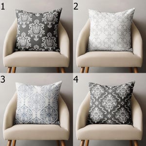 Elegant Damask Throw Pillow Covers, Vintage Style Damask Pillowcases, Luxury Baroque Pillow Covers, Vintage Victorian Style Cushion Cover