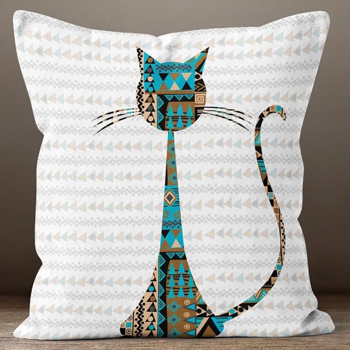 Cat Pillow Cover Cute Cat Pillowcase Cat Print Pillowcase Etsy
