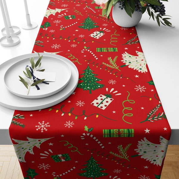 Christmas Table Runner, Christmas Table Decoration, Christmas Party Table, Christmas Decor,  Christmas Gift