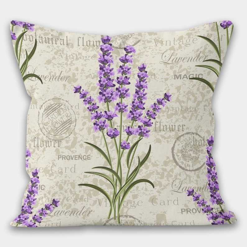 Lavender Floral Throw Pillow Cover, Purple Flowers Cushion Cover, Floral Throw Pillow Cover, Spring Floral Pillow, Lilac Floral Home Decor 2