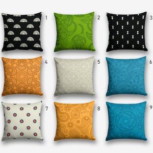 Mid Century Modern Pillow Cover, Retro Vintage Floral Cushion Cover, 70s Style Home Decor Pillow Covers, Boho Abstract Retro Pillowcase