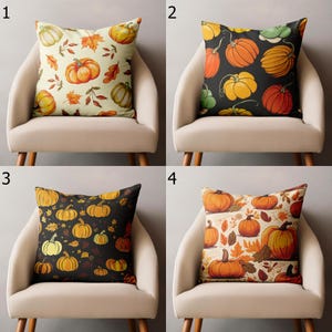 Pumpkin Harvest Throw Pillow Cover, Fall Home Decor