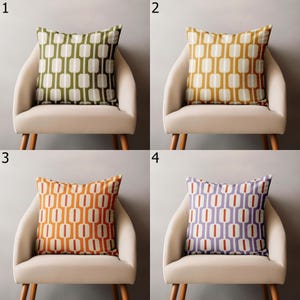 Retro Geometric Pillow Covers, Mid-Century Modern Throw Pillows, Geometric Abstract Cushion Cover, Art Deco Pillowcase, Mod Style Home Decor