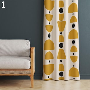 70s Curtain Panels, Retro Green Curtains, Mid Century Modern Design Curtain Panels, 60s Retro Mcm Drapes, 80s Retro Vintage Curtain