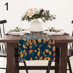 Herfstbladeren tafelloper, Thanksgiving herfsttafelloper, herfsttafelloper, herfsttafeldecor, Thanksgiving-cadeau, Thanksgiving-feesttafel