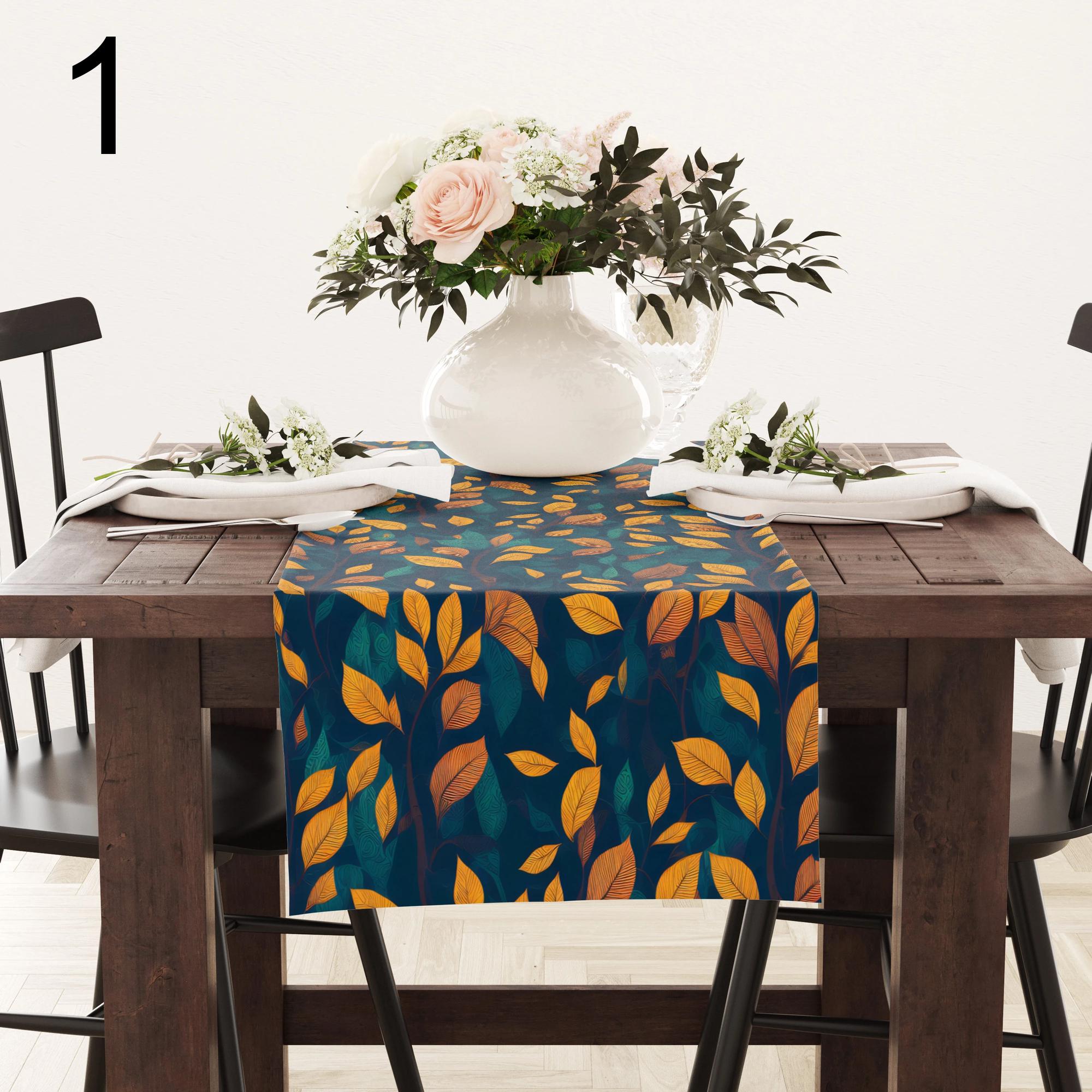 Fall Leaves Table Runner, Thanksgiving Fall Table Runner, Autumn Table Runner, Fall Table Decor, Thanksgiving Gift, Thanksgiving Party Table