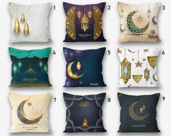 Housses de coussin Ramadan Kareem, housse de coussin Ramadan, housse de coussin islamique, cadeaux Ramadan pour les musulmans, oreiller de coussin de décoration Ramadan