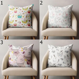 Fundas de almohada de Pascua, linda funda de almohada de Pascua, funda de almohada decorativa de Pascua, funda de cojín de Pascua colorida, decoración del hogar de Pascua