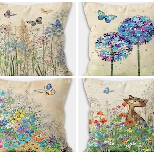 Kussensloop bloemen, kussensloop bloemen, kussen zomertrend, decoratieve kussensloop, woondecoratie bloemen, kussenhoes digitale print