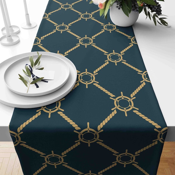 Navy Runner Etsy